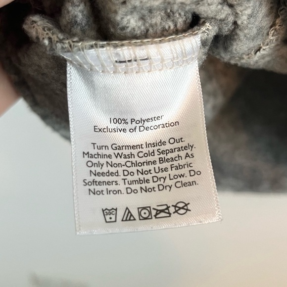 Eddie Bauer Heathered Taupe/Grey Full Zip Pullover - Picture 3 of 6